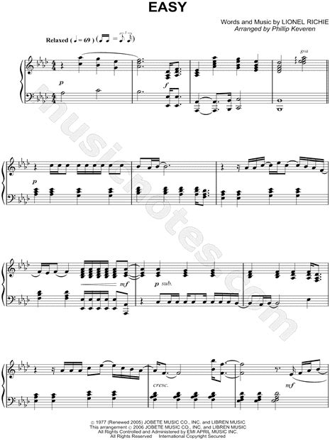 Commodores Easy Sheet Music Piano Solo In Ab Major Download And Print Sku Mn0064783