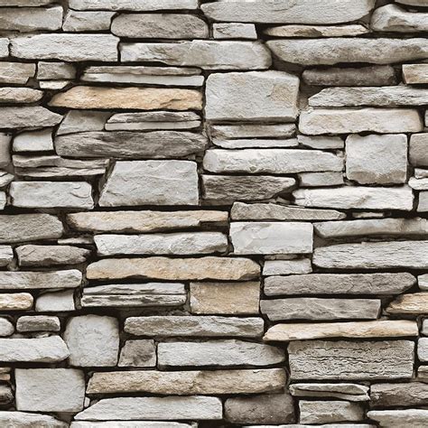 Tempaper Grey Stone Peel And Stick Wallpaper Covers 56 Sq Ft Hd595