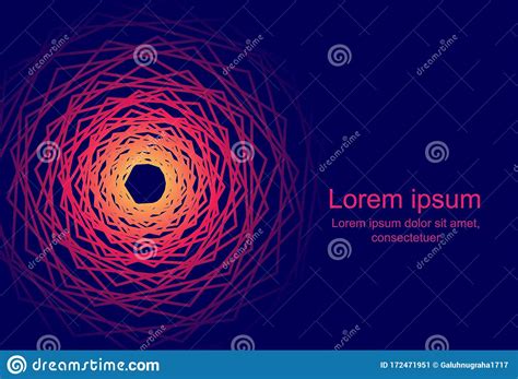 Technical Cool Abstract Glowing Circular Background Stock Vector