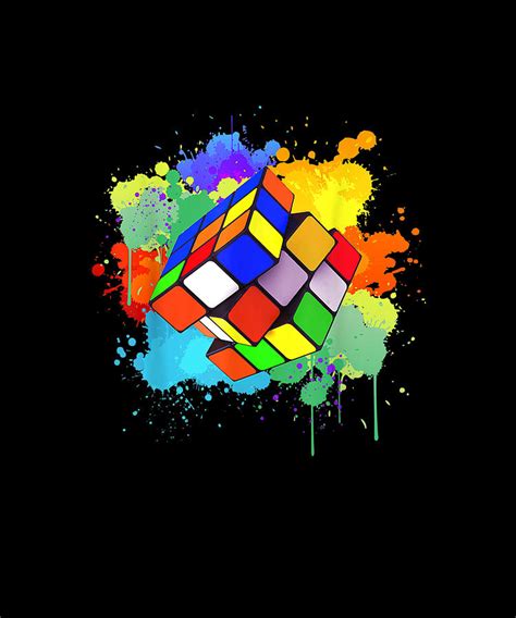 Cool Rubik Rubix Rubics Player Cube Watercolor Lovers T Drawing By