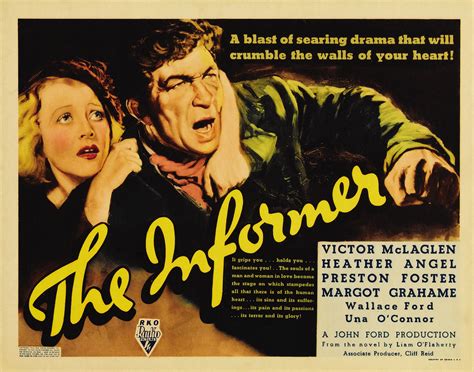The Informer Victor Mclaglen Won An Oscar For His Role As A Poor Irishman Who Sells Out