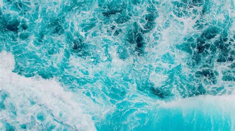 Aerial View Of Beautiful Ocean Waves Hd Wallpaper Ocean Wallpaper