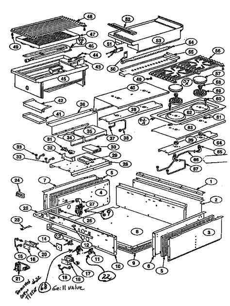 Diagram And Parts List For Model Gps364gl Thermador Parts Cooktop Parts