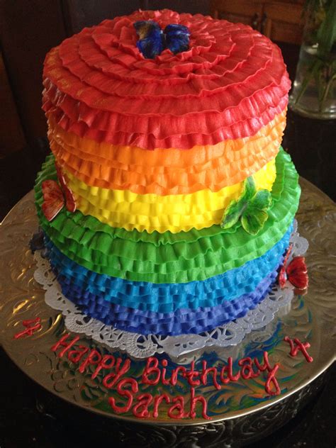 Rainbow Butterfly Cake Rainbow Cake Butterfly Cakes Cake