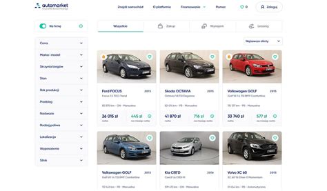 Automarket - internetowa platforma do zakupu auta