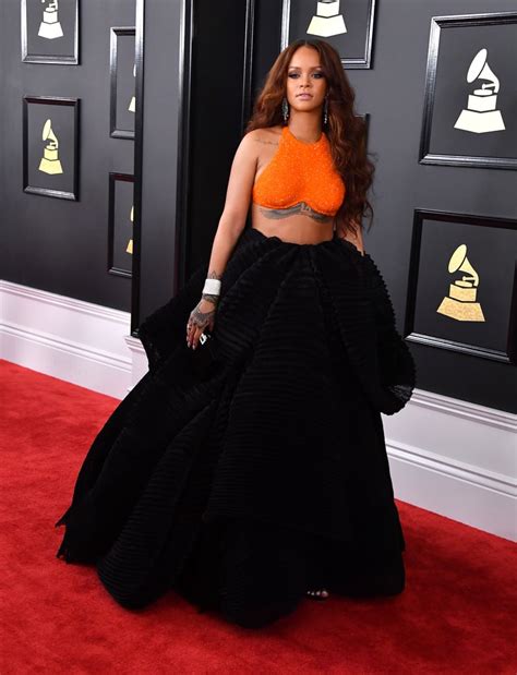 Rihannas Dress At 2017 Grammys Popsugar Fashion Photo 6