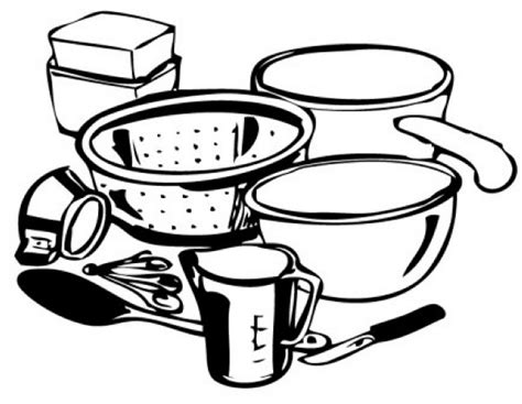 Free Cooking Utensils Clipart Black And White Download Free Cooking