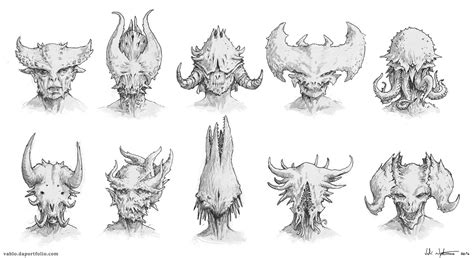 Artstation Demon Head Concepts