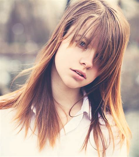 But, if you already have full strands, an ombre dye job provides a lighter texture for thick hair and balances the extra height from the slanted cut. 19 Incredible Medium Length Hairstyles With Bangs - My ...
