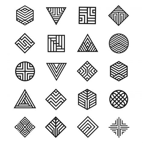 Set Of Geometry Shape Icon In 2021 Geometric Shapes Design Geometric