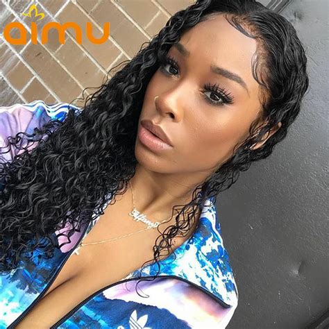 Wet And Wavy Curly Human Hair Wigs For Black Women Preplucked 13x6 Lace