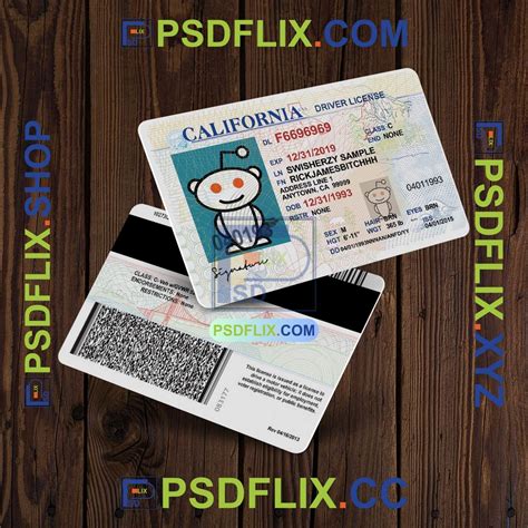 California Driver License Psd Template V2 Psd Hut