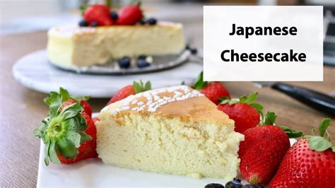 How To Make Fluffy Japanese Cheesecake Recipe Youtube
