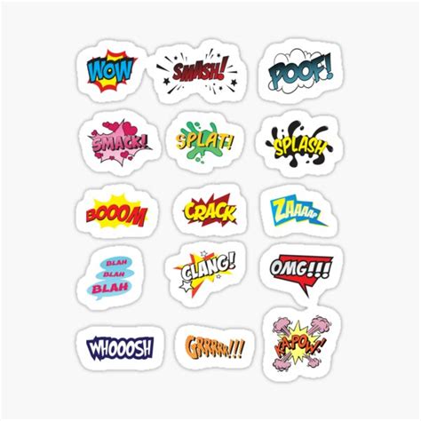 Comic Book Callouts Pack Sticker By Sid1497 Redbubble