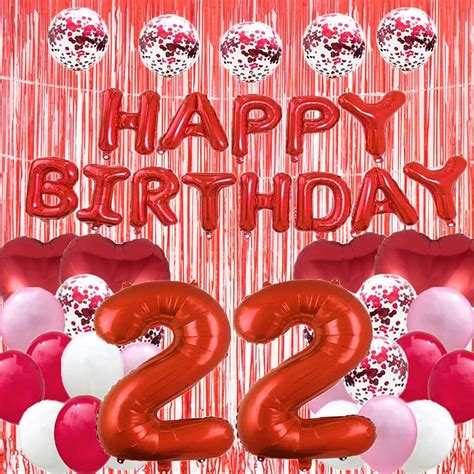 Sweet 22th Birthday Balloon 22th Birthday Decorations Happy