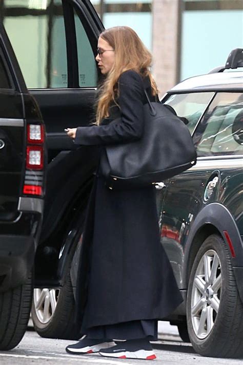 Olsens Anonymous Mary Kate Olsen Steps Out Wearing Balenciagas It Sneaker