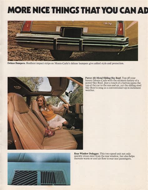 Gm 1974 Chevrolet Monte Carlo Sales Brochure