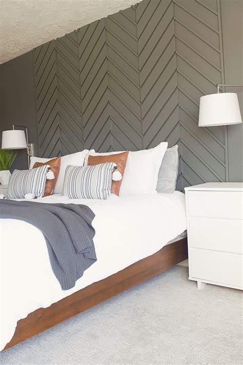 A Modern Master Bedroom Accent Wall Brooklyn Nicole Homes Master