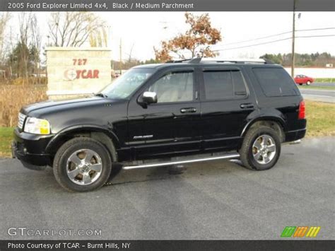 Black 2005 Ford Explorer Limited 4x4 Medium Parchment Interior