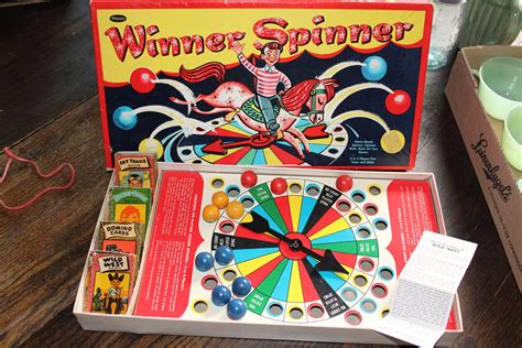 Vintage Winner Spinner Board Game 1950s Toy