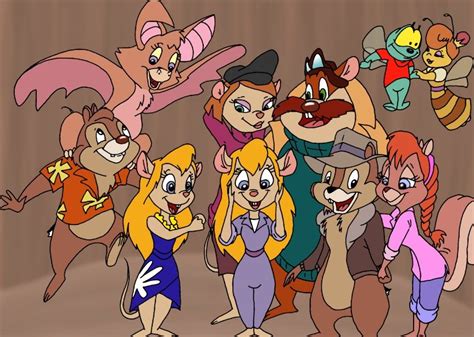 Chip N Dale Rescue Rangers Characters Vanish Into Cartoons Pint