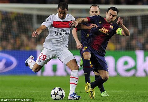 Barcelona Midfielder Xavi Completes 96 Passes Out Of 96 100 Record Against Psg Daily Mail Online