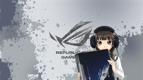 Anime Girls Republic Of Gamers Asus Rog Wallpapers Hd
