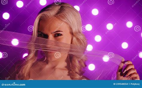 The Girl Looks At The Camera With A Sly Look Stock Footage Video Of Body Coiffure 239548554