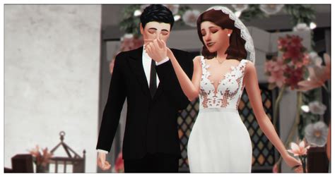 Sims 4 Cc Custom Content Wedding Pose Pack Together Forever