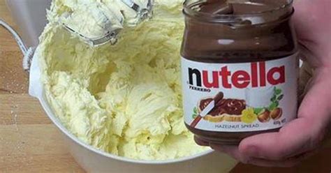 He Mixed Nutella And Butter And Creates The Best Yummy Dessert World