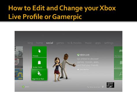 How To Edit And Change Your Xbox Live Profile Or Gamerpic By Computer