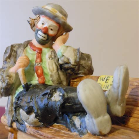 Flambro Emmett Kelly Jr. Miniature Collection Clown Figurine