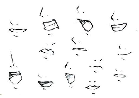 7) sketch the eyes and the mouth. How to draw mouths? by tokatoka on DeviantArt | Anime nose, Mouth drawing, Manga nose