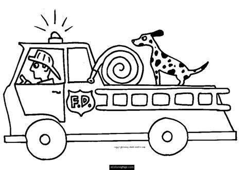 Free Black And White Fire Truck Clip Art Clipground