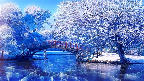 Frosty River Bridge Hd By Smile