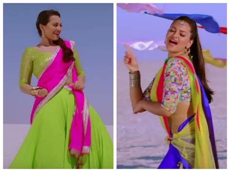 Sonakshi Sinhas Sexy Half Saree Wardrobe From R Rajkumar