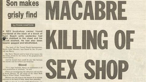 Flashback Macabre Sex Shop Killing The Advertiser