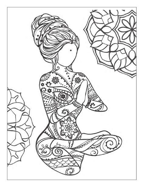 Adult Meditation Coloring Pages Sketch Coloring Page