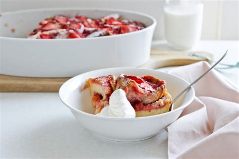 Strawberry Challah Bread Pudding Sugar Salted