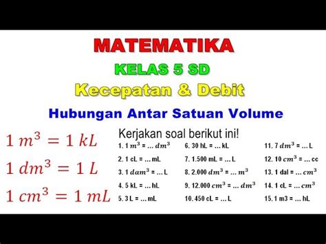 19 Matematika Kelas 5 Pengukuran Satuan Volume