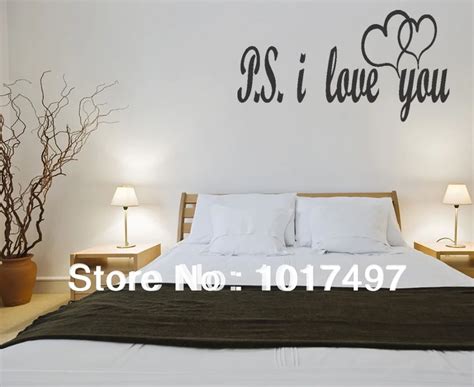 Buy Free Shipping Large Size Ps I Love You Vinyl Wall Lettering Bedroom Decor