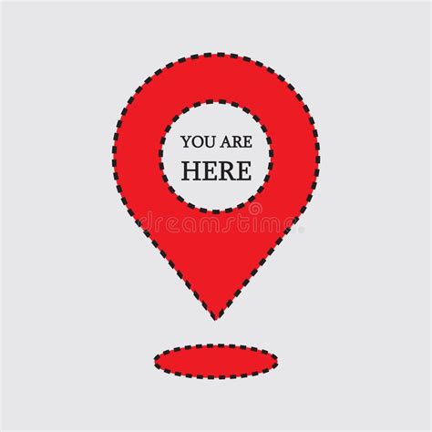 You Are Here Location Pointer Pin Sign Design Concept For Web