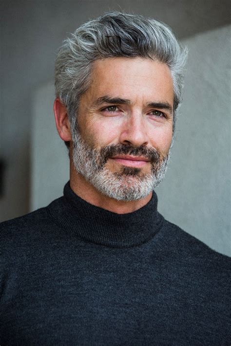 jeremy pflaum model in 2019 grey hair men hair beard styles grey beards