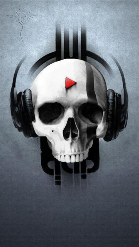 Skull And Headphones The Iphone Wallpapers