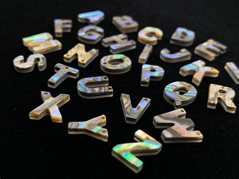 Stunning Abalone Mother Of Pearl Letters