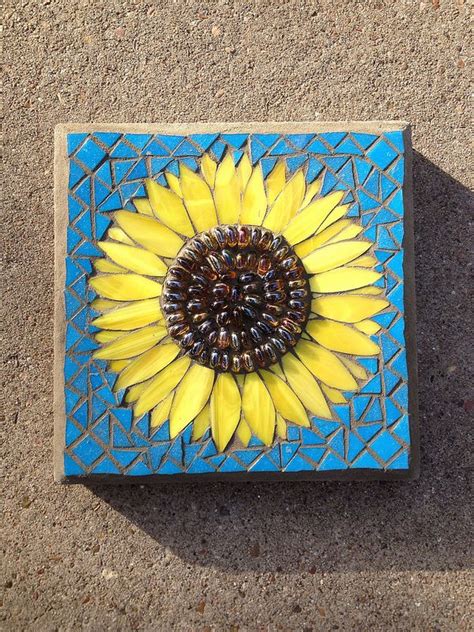Sunflower By Elsieland Mosaics Mosaic Art Mosaic Artwork Mosaic Art