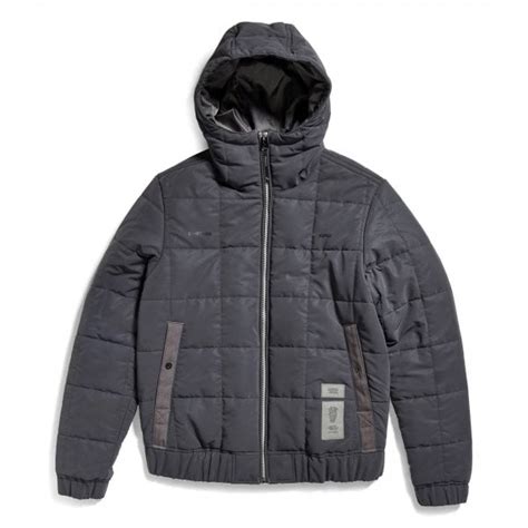 Gstar Gstar Meefic Square Quilted Hooded Jacket Reflective Black D20126