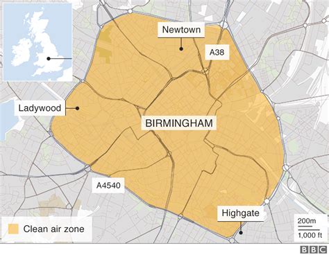 Clean Air Zones Where Will Uk Drivers Pay For Polluting Bbc News