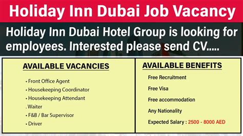 Holiday Inn Dubai Job Vacancies 2023 Workers Are Urgently Needed