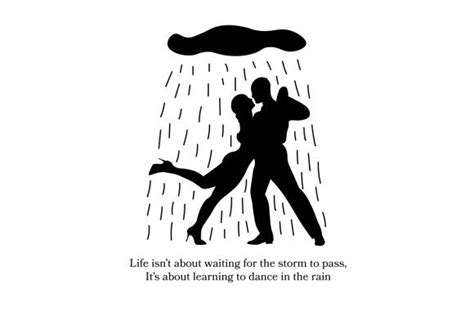 Man And Woman Dancing In The Rain Svg Cut File By Creative Fabrica